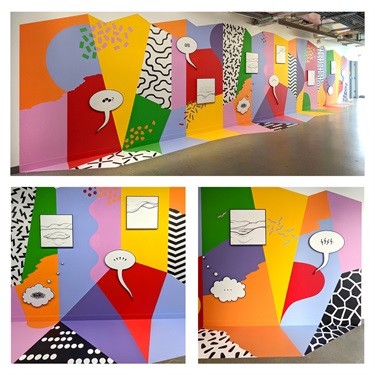 A mural painted on the wall of a building. 