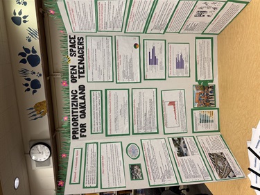 Oakland High student poster on open space ideas for the General Plan