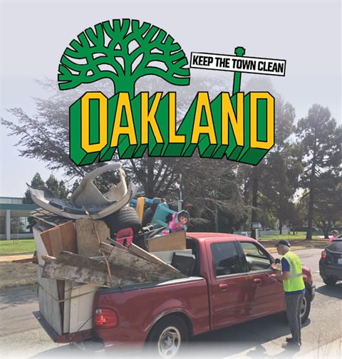 Photo of truck loaded with bulky junk and 