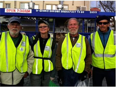 Dimond Volunteers at the Community Cleanup